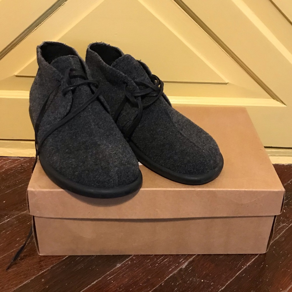 Grey Wool Shoes